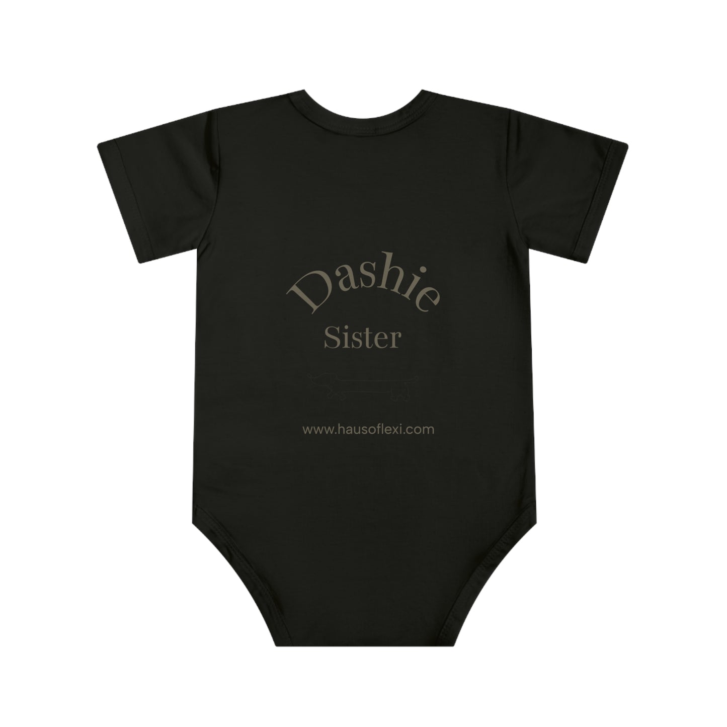 Cute Baby Bodysuit with Paw Print & Dashie Sister Haus of Lexi Design