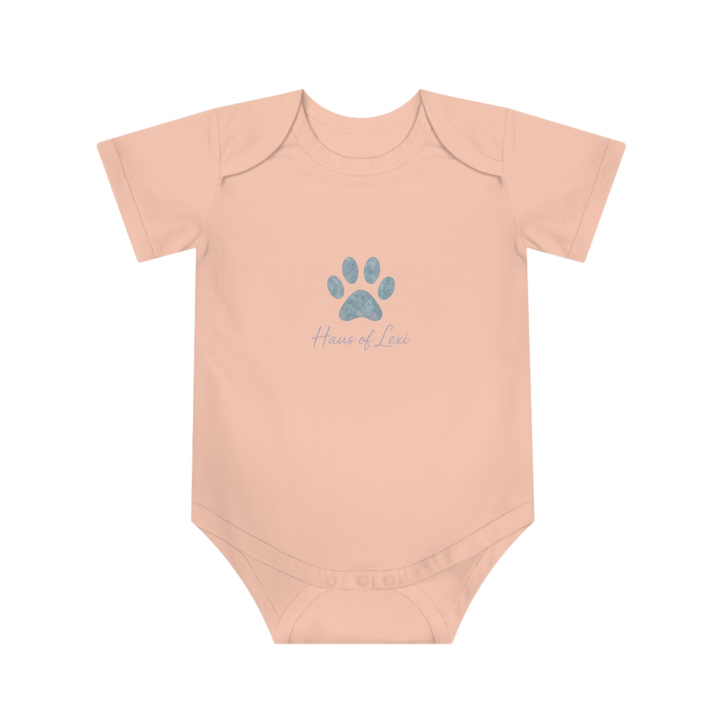 Cute Baby Bodysuit with Paw Print & Dashie Sister Haus of Lexi Design