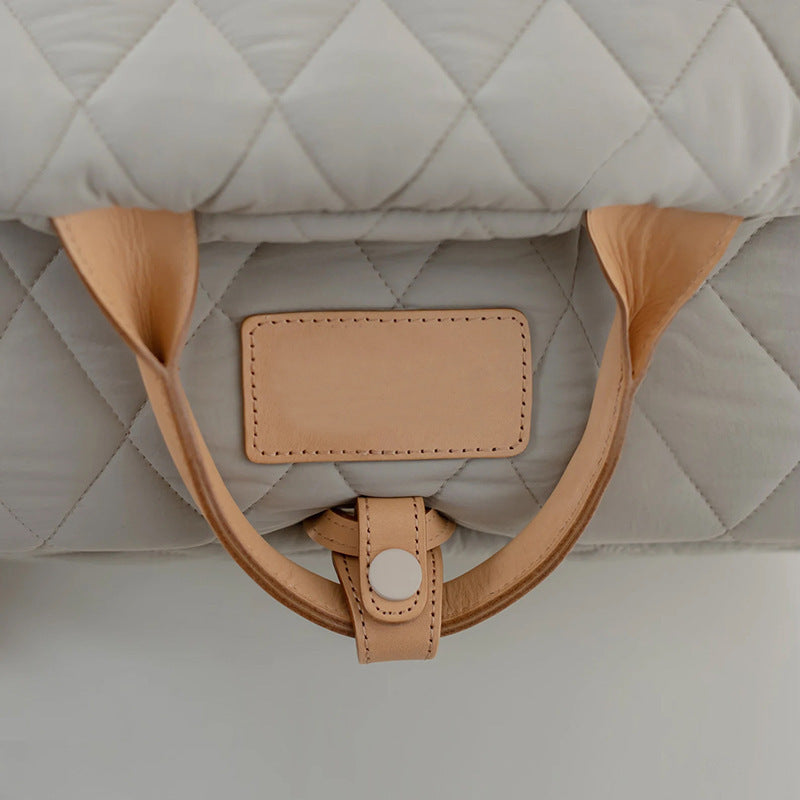 Luxury Quilted 2-in-1 Pet Travel Carrier & Car Booster Seat for Small Dogs(beige)