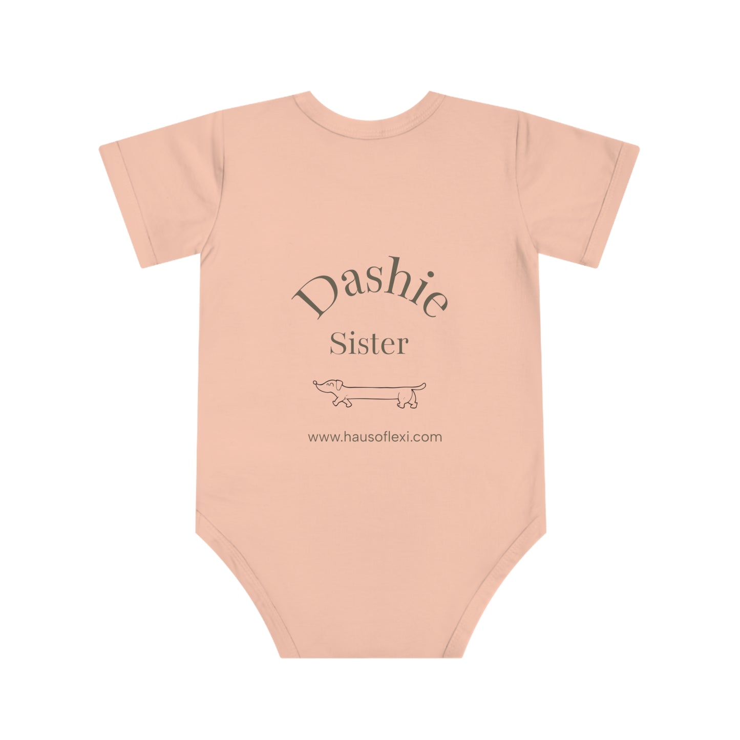 Cute Baby Bodysuit with Paw Print & Dashie Sister Haus of Lexi Design
