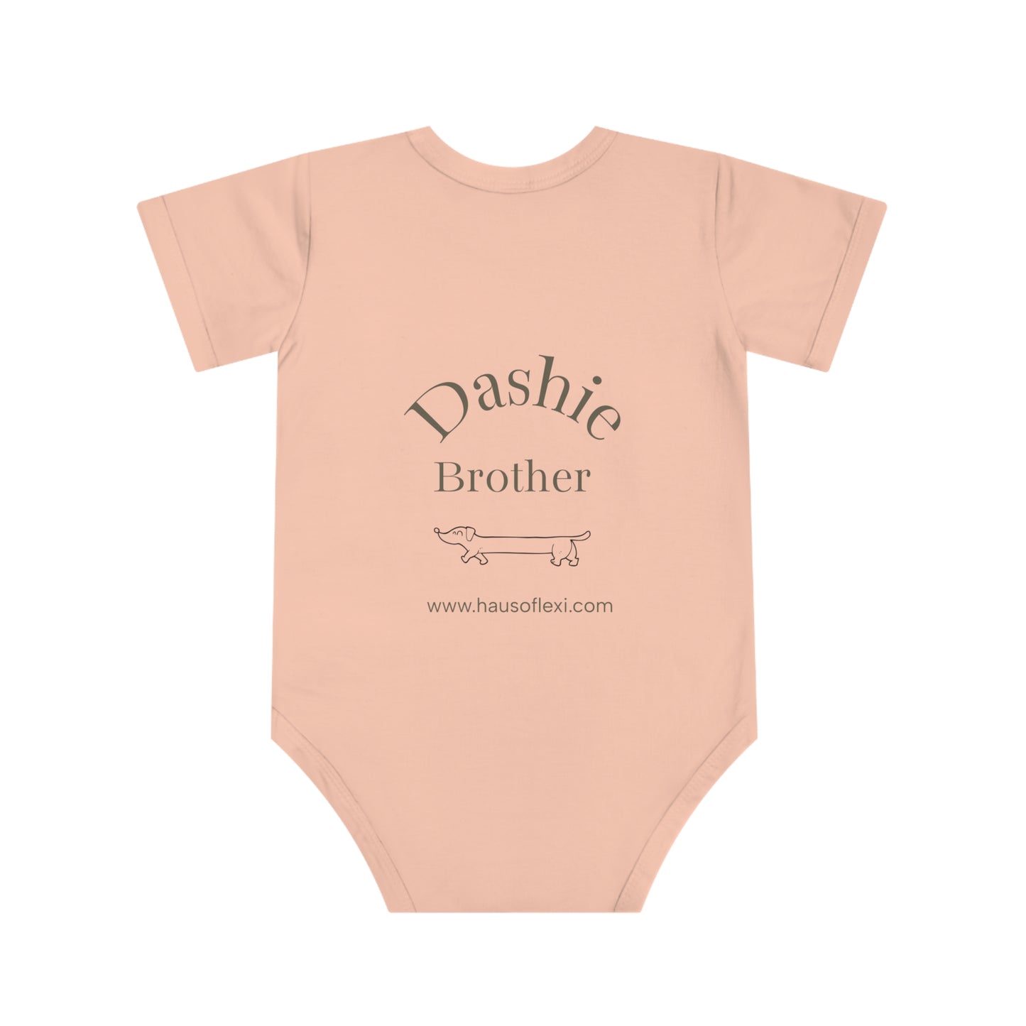 Cute Baby Bodysuit with Paw Print & Dashie Brother Design